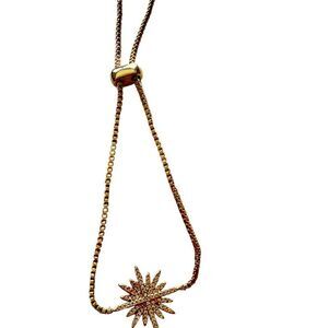 Dana Tyler Starburst Rhinestone Gold Adjustable Bracelet